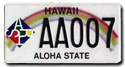 Hawaii license plate