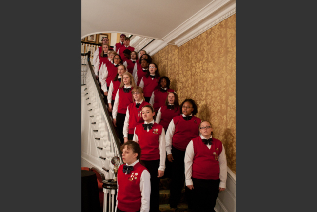 The Appalachian Children's Chorus performed at the West Virginia Governor's Mansion.fYi Photography by Jamie Dunbar