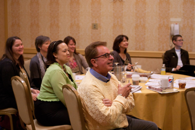 Rich Boyd (foreground) and colleagues at the Executive Directors Peer SessionfYi Photography by Jamie Dunbar