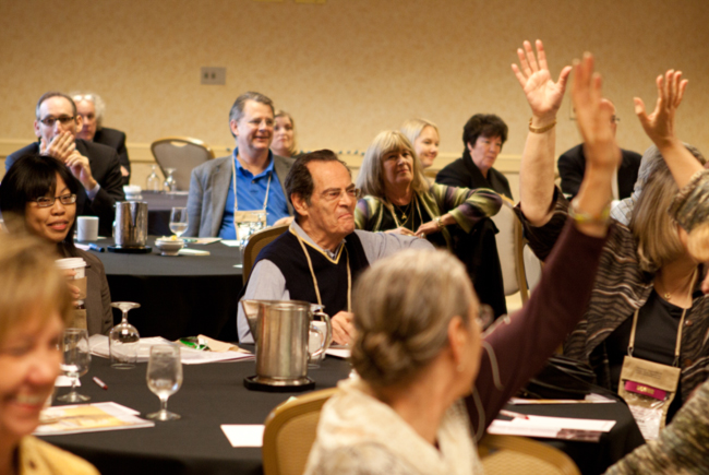 One of many lively discussions on the future of public support for the artsfYi Photography by Jamie Dunbar
