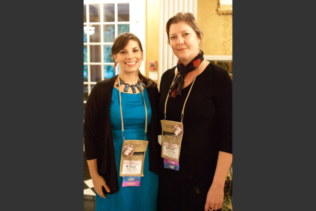 Cicely J. Bosley (left) and Renee Margocee of the West Virginia Commission on the ArtsfYi Photography by Jamie Dunbarr